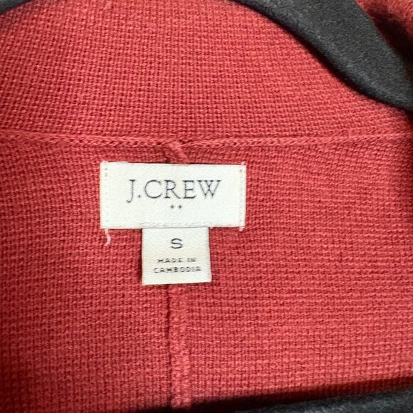 J. Crew burgundy sweater blazer - Picture 3 of 5